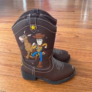 Disney light up toy story brown toddler zip up boots